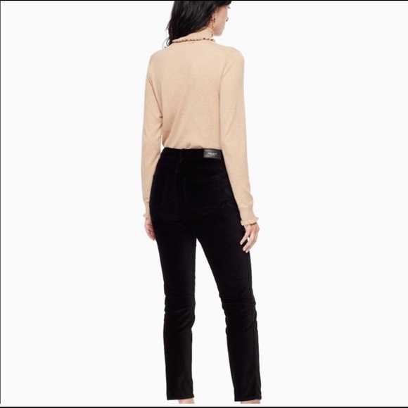 Kate Spade Black Velveteen Cigarette Pants size 27 - Picture 4 of 5
